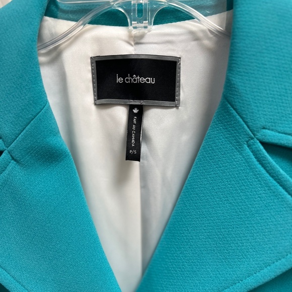 Le Chateau, turquoise pea coat - Picture 3 of 3